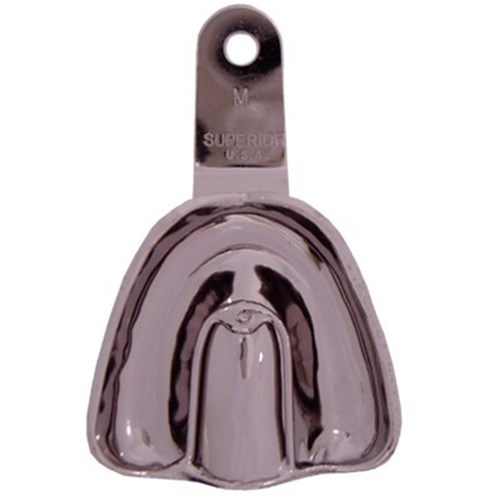 Superior Stainless Steel Impression Tray - Edentulous - Upper - Medium