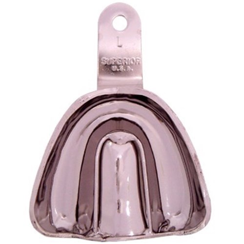 Superior Stainless Steel Impression Tray - Edentulous - Upper - Large