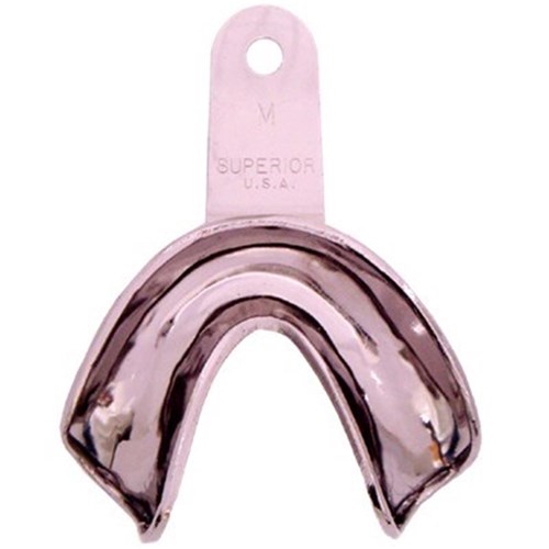 Superior Stainless Steel Impression Tray - Edentulous - Lower - Medium