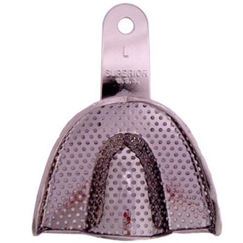 Superior Stainless Steel Impression Tray - Perforated - Regular Upper - Large