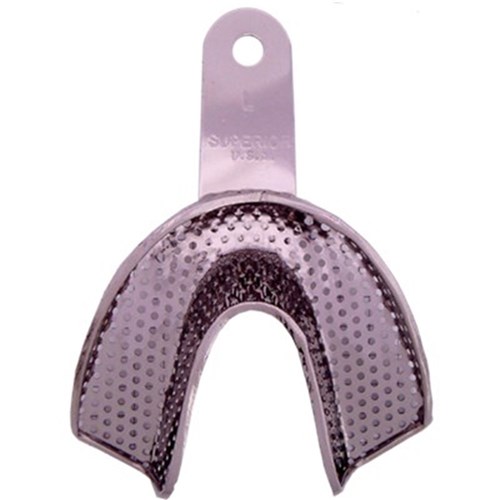Superior Stainless Steel Impression Tray - Perforated - Regular Lower - Large