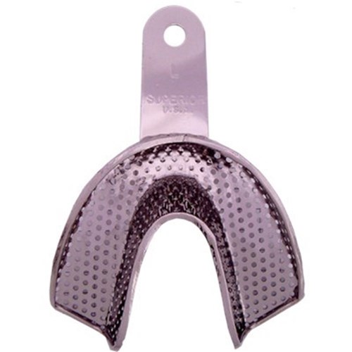 Superior Stainless Steel Impression Tray - Perforated - Regular Lower - Large