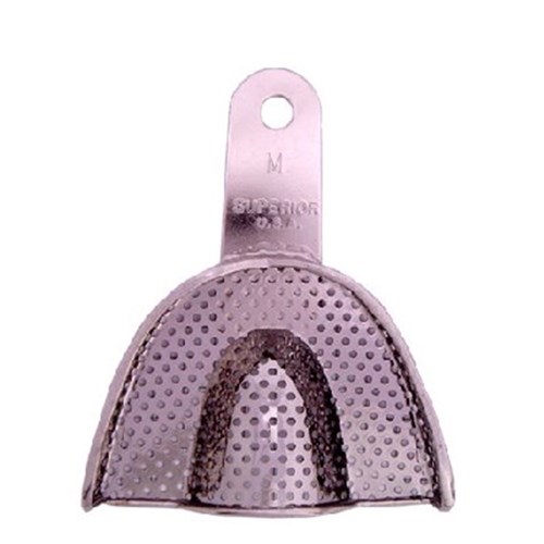 Superior Stainless Steel Impression Tray - Perforated - Pedodontics - Upper - Medium