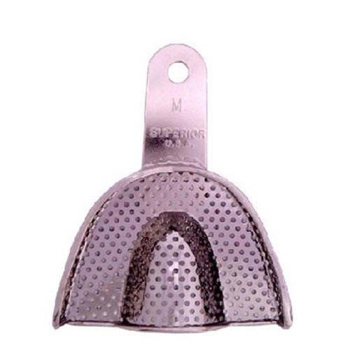 Superior Stainless Steel Impression Tray - Perforated - Pedodontics - Upper - Medium