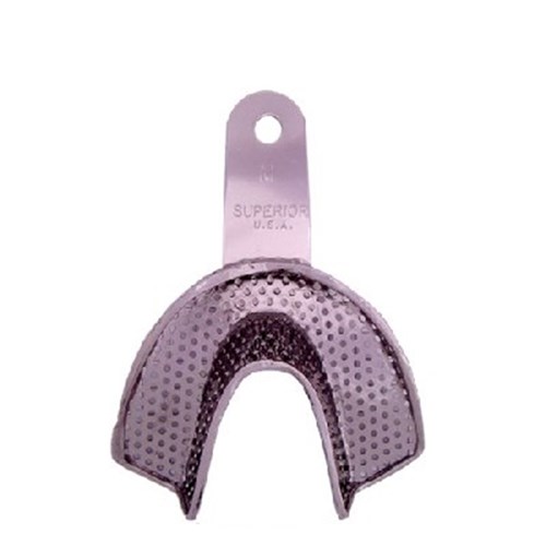Superior Stainless Steel Impression Tray - Perforated - Pedodontics - Lower - Medium