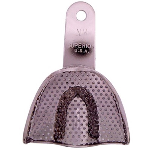 Superior Stainless Steel Impression Tray - Perforated - Regular Upper - Narrow Med