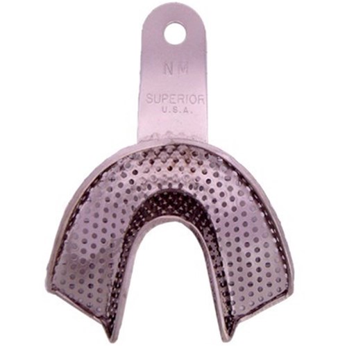 Superior Stainless Steel Impression Tray - Perforated - Regular Lower - Narrow Med