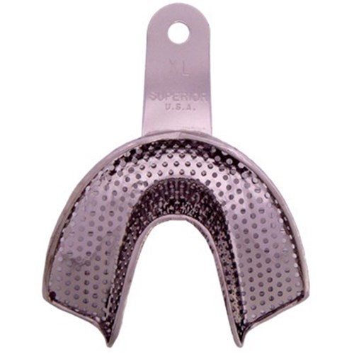 Superior Stainless Steel Impression Tray - Perforated - Regular Lower - X Large