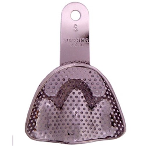 Superior Stainless Steel Impression Tray - Perforated - Depressed - Upper - Small