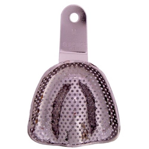 Superior Stainless Steel Impression Tray - Perforated - Edentulous Upper - Medium