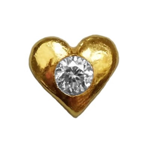 Twinkles - Tooth Jewellery - Heart with Diamond 0,010ct - Gold 22k