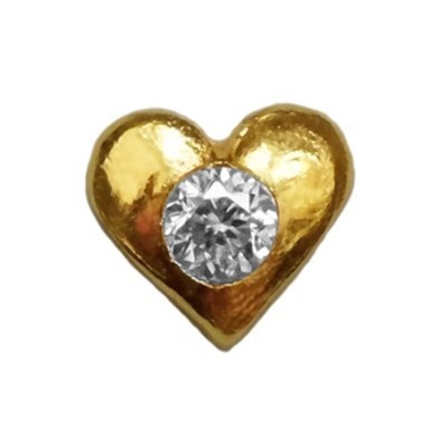 Twinkles - Tooth Jewellery - Heart with Diamond 0,010ct - Gold 22k