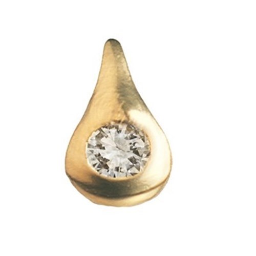 Twinkles - Tooth Jewellery - Droplet with Diamond 0,010ct - Gold 22k