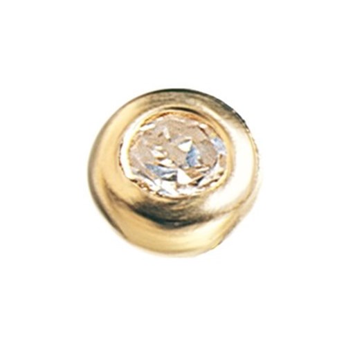 Twinkles - Tooth Jewellery - Round with Diamond 0,010ct - Gold 22k