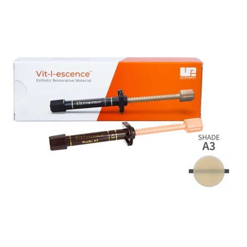 Ultradent Vit-l-escence - Esthetic Restorative Material - Shade A3 - 2.5g Syringe