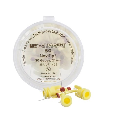 Ultradent NaviTip - 30 Gauge - 21mm - Yellow, 50-Pack