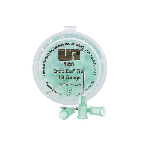 Ultradent EndoEze Tips - 18 Gauge - 1.25mm Diameter, 100-Pack