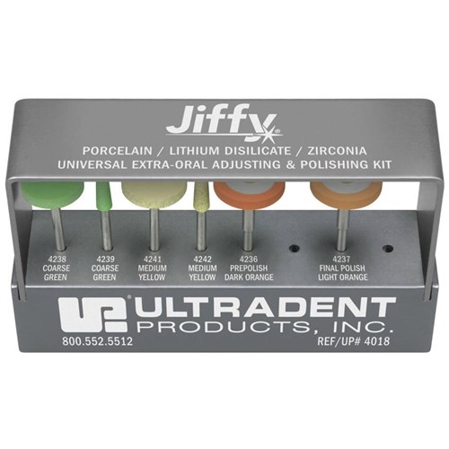 Ultradent Jiffy Polisher - Universal Extraoral Adjusting and Polishing Kit, 6-Pack
