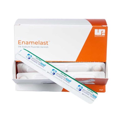 Ultradent Enamelast Fluoride Varnish - Cool Mint - UnitDose, 50-Pack with Applicator Brush