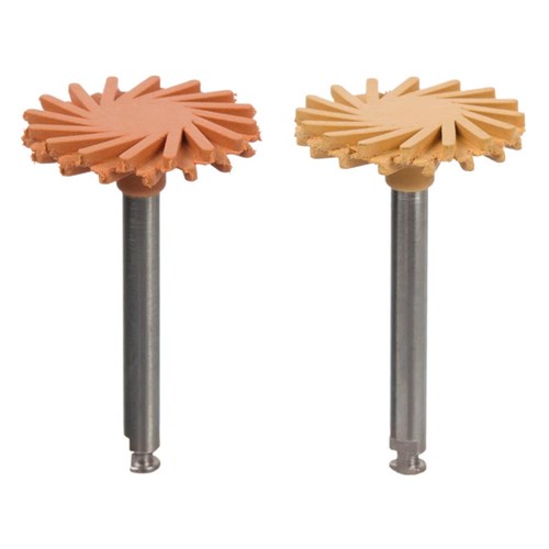 Ultradent Jiffy Polisher - Natural Universal Spiral Wheel - Fine and Medium - 14mm, 6-Pack
