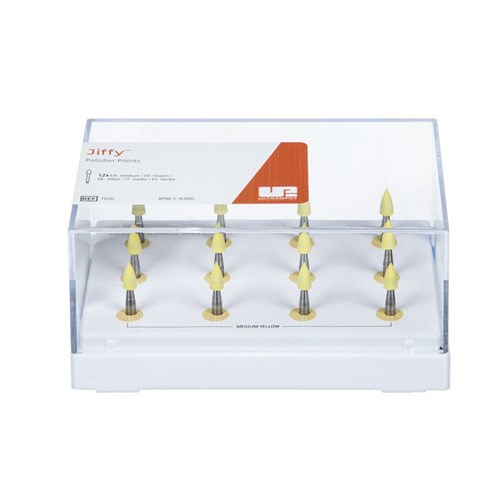 Ultradent Jiffy Polisher Points - Medium - Yellow, 12-Pack