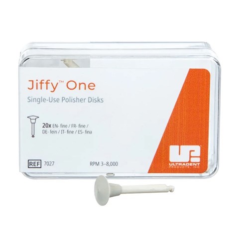 Ultradent Jiffy One - Single Use Polisher Disks - Fine - White, 20-Pack