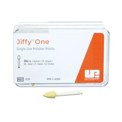 Ultradent Jiffy One - Single Use Polisher Point - Medium - Yellow, 20-Pack