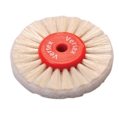 Vertex Lathe Polishing Brush 80mm White Bristle Scotchbrite