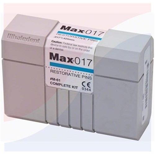 Coltene Max Restorative Pins - Complete Kit - 0.425mm Blue Titanium, 25-Pack