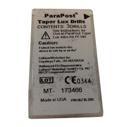 Coltene ParaPost Taper Lux Drills - 1.14mm, 3-Pack
