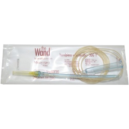 Milestone Wand Handpiece with Needle - 30G - 25.4mm, 50-Pack