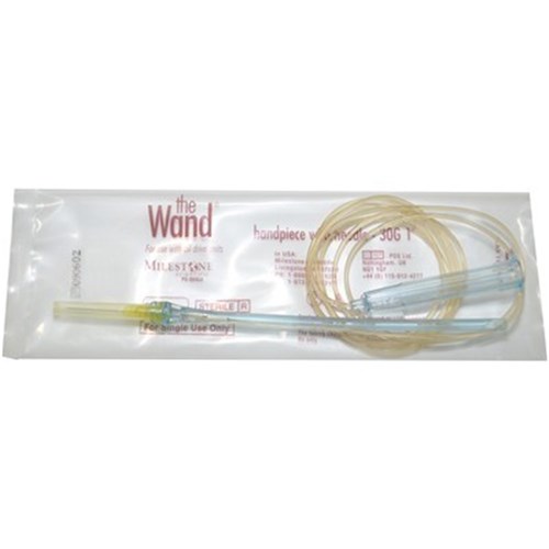 Milestone Wand Handpiece with Needle - 30G - 25.4mm, 50-Pack