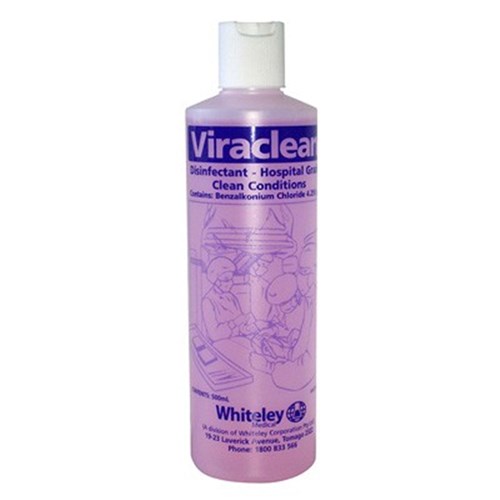 Whiteley Viraclean - Hospital Grade Disinfectant - 500ml Squeeze Bottle