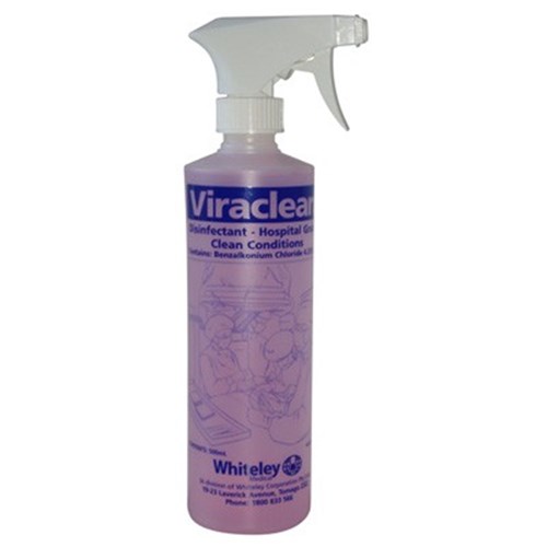 Whiteley Viraclean - Hospital Grade Disinfectant - 500ml Trigger Bottle