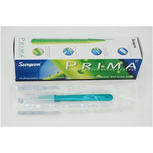 PRIMA Disposable Scalpel - #15, 10-Pack