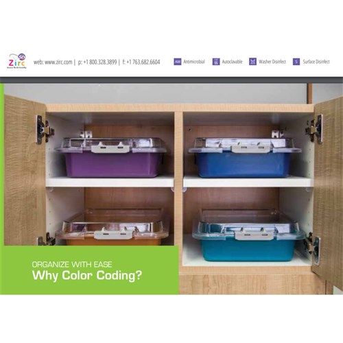 ZIRC Cabinet Tray for Pliers Scissors, Retainers and Discs - Size 19 - White