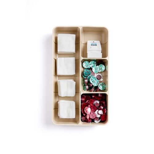 ZIRC Drawer Organiser Dividers - Small - Beige, 2-Pack