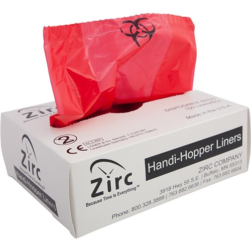 Zirc Handi Hopper Liner - Red, 100-Pack