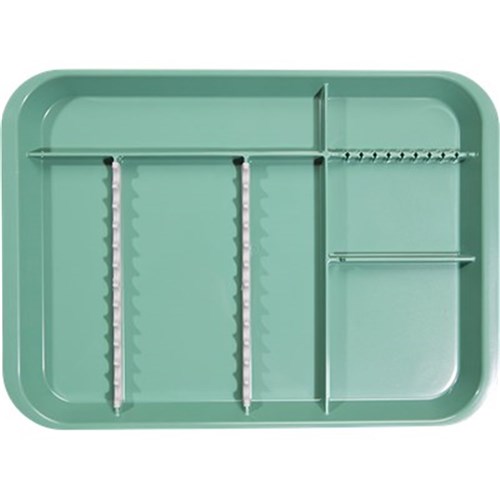 ZIRC B Lok Tray Divided Tray - Green - 33.97 x 24.45 x 2.22cm