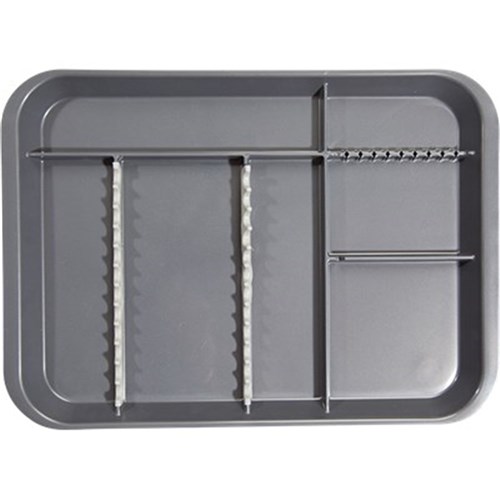 ZIRC B Lok Tray Divided Tray - Grey - 33.97 x 24.45 x 2.22cm