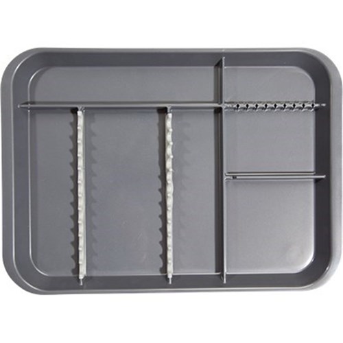 ZIRC B Lok Tray Divided Tray - Grey - 33.97 x 24.45 x 2.22cm