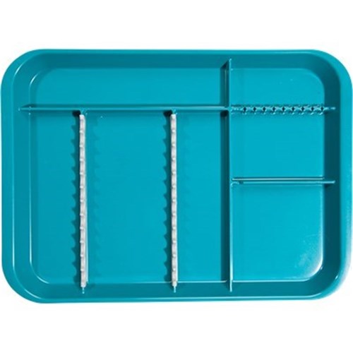 ZIRC B Lok Tray Divided Tray - Teal - 33.97 x 24.45 x 2.22cm