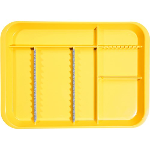 ZIRC B Lok Tray Divided Tray - Neon Yellow - 33.97 x 24.45 x 2.22cm