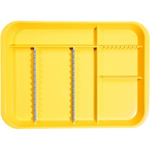 ZIRC B Lok Tray Divided Tray - Neon Yellow - 33.97 x 24.45 x 2.22cm
