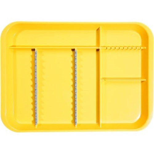 ZIRC B Lok Tray Divided Tray - Neon Yellow - 33.97 x 24.45 x 2.22cm
