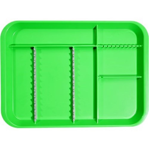 ZIRC B Lok Tray Divided Tray - Neon Green - 33.97 x 24.45 x 2.22cm