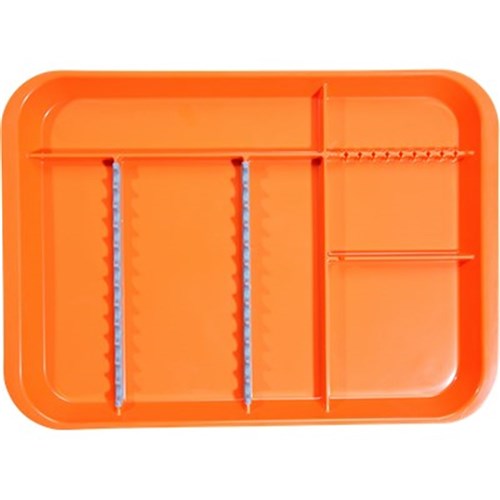 ZIRC B Lok Tray Divided Tray - Neon Orange - 33.97 x 24.45 x 2.22cm