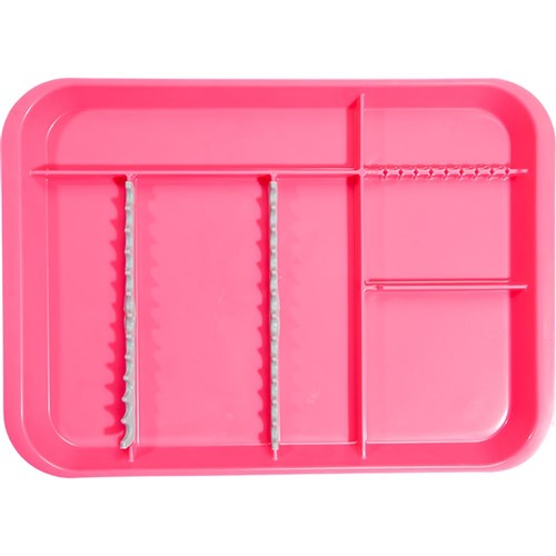 ZIRC B Lok Tray Divided Tray - Neon Pink - 33.97 x 24.45 x 2.22cm