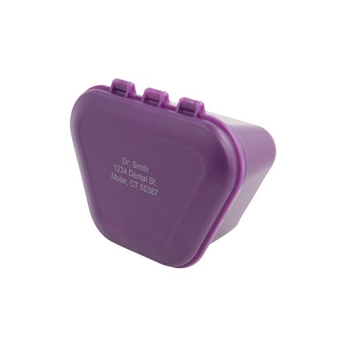 Zirc Denture Boxes - Plum - 9.53 x 4.45cm, 12-Pack