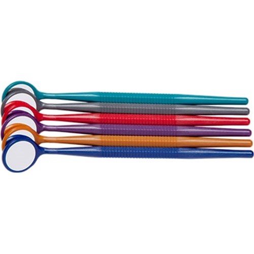 ZIRC Crystal Mouth Mirror - Thin Grip - Jewel Assorted - #5, 12-Pack